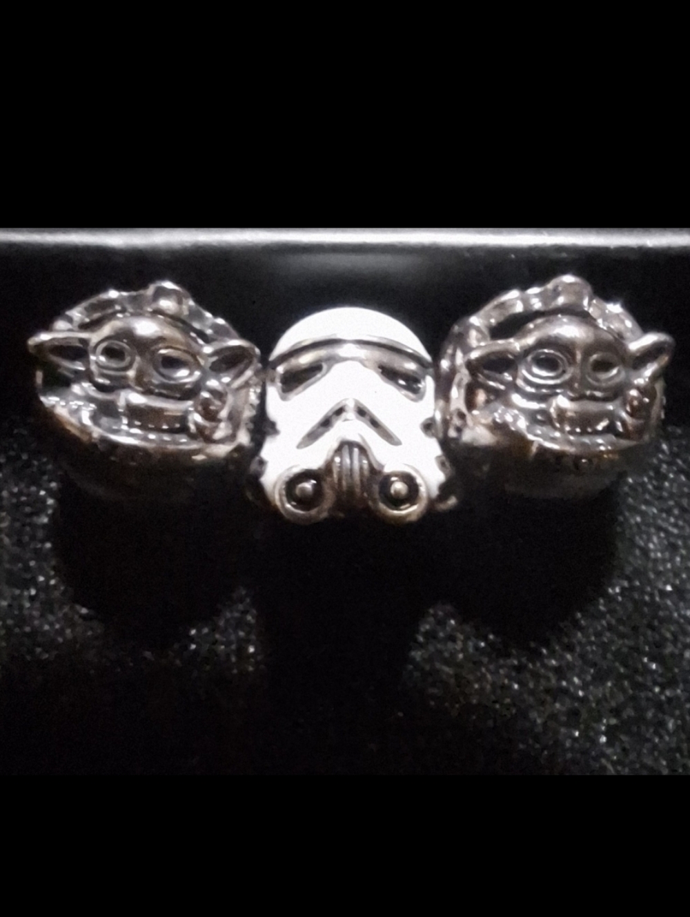 3 Pandora Like Charms, Stamped S925, 2 Yodas & 1 Stormtrooper NWOT